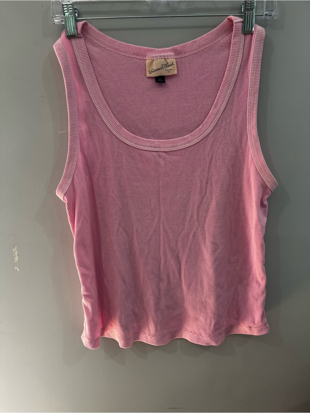 Universal Thread Light Pink Ribbed Scoop Neck Tank - Picture 3 of 6